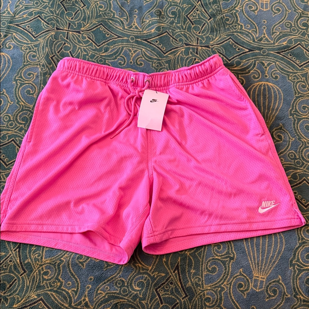 Nike Men's Bright Pink Athletic Shorts